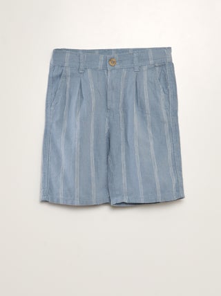 Bermudas tipo chino de lino