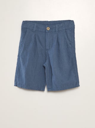 Bermudas tipo chino de lino