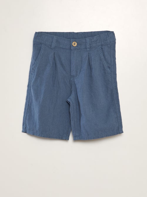 Bermudas tipo chino de lino - Kiabi