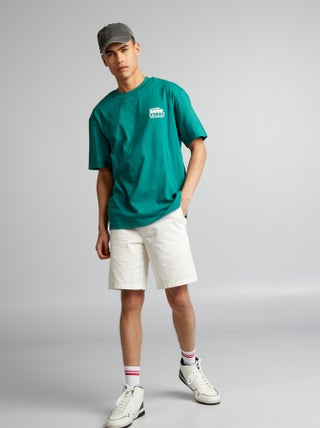 Bermudas tipo chino de sarga