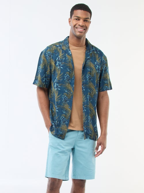 Bermudas tipo chino de sarga lisas - Kiabi