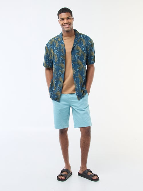 Bermudas tipo chino de sarga lisas - Kiabi