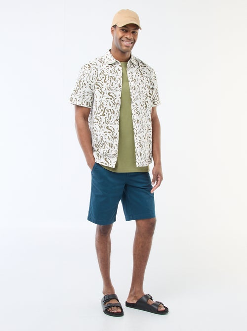 Bermudas tipo chino de sarga lisas - Kiabi