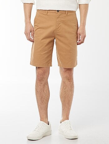 Bermudas tipo chino de sarga lisas