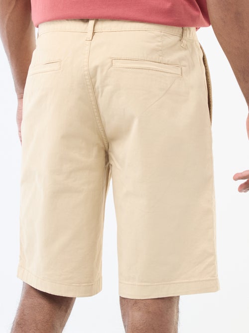 Bermudas tipo chino de sarga lisas - Kiabi