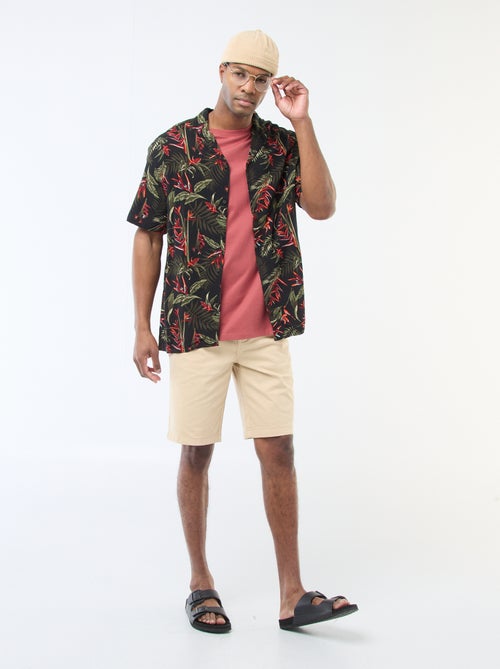 Bermudas tipo chino de sarga lisas - Kiabi