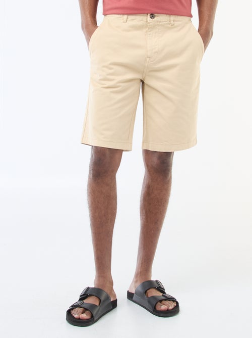 Bermudas tipo chino de sarga lisas - Kiabi