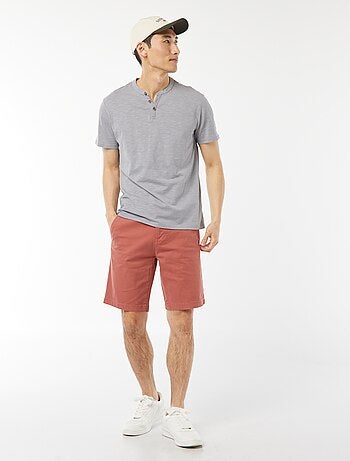 Bermudas tipo chino de sarga lisas