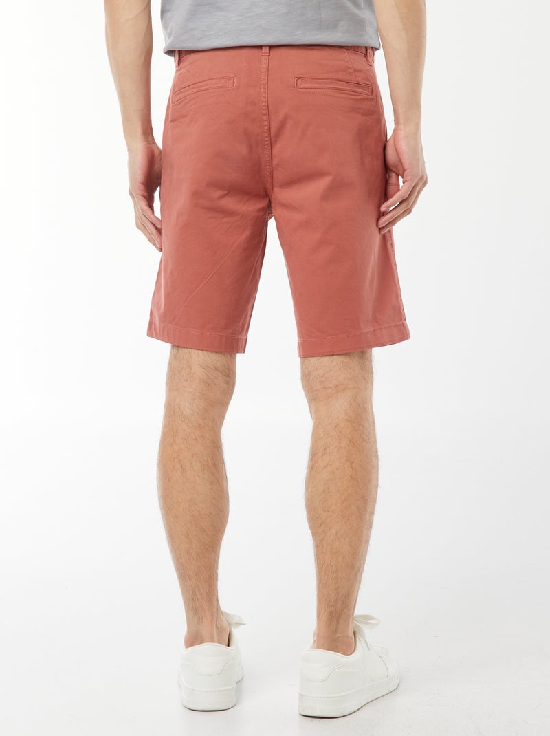 Bermudas tipo chino de sarga lisas Rosa - Kiabi
