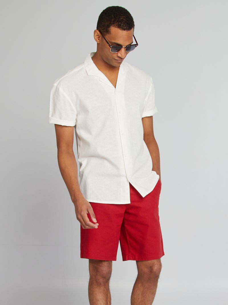 Bermudas tipo chino ROJO - Kiabi