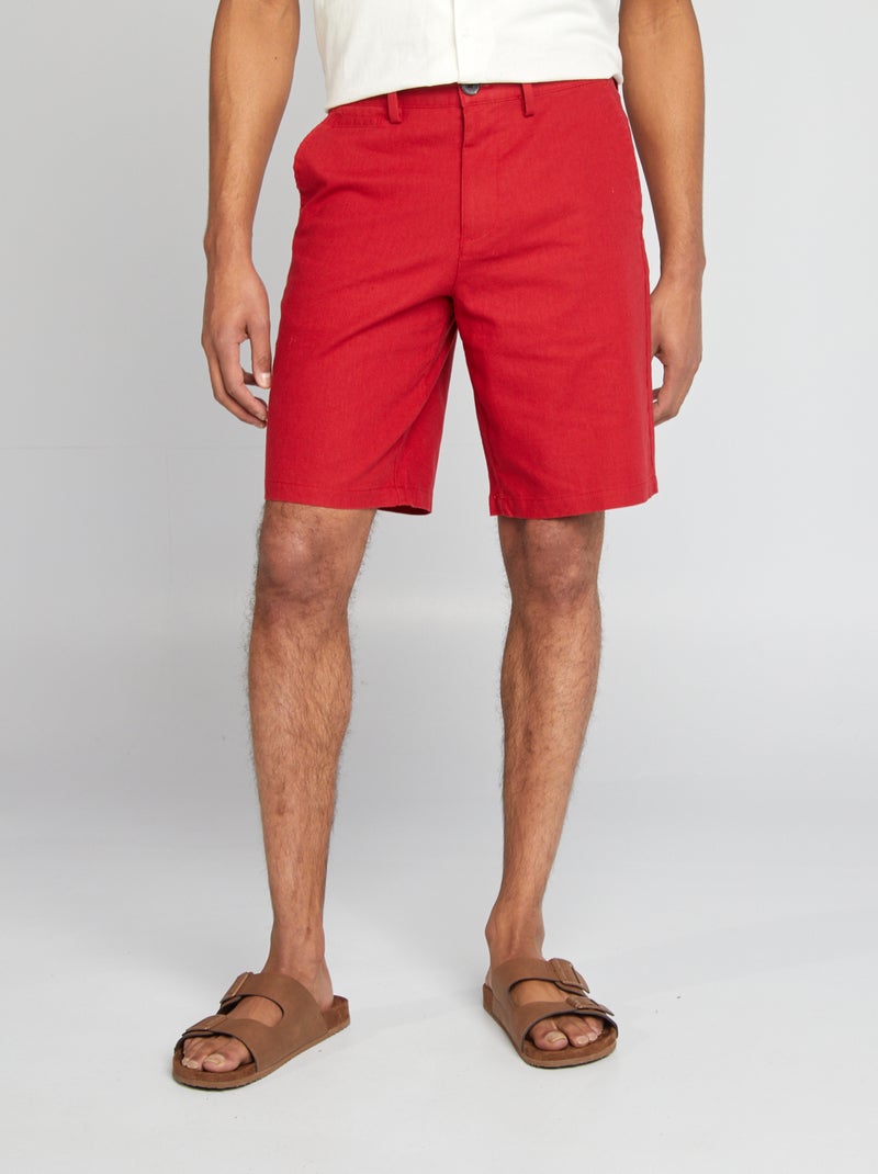 Bermudas tipo chino ROJO - Kiabi