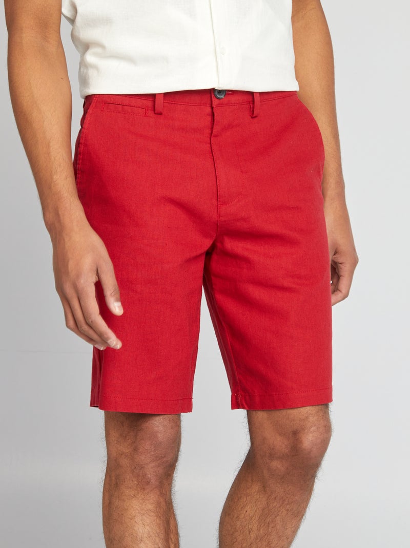 Bermudas tipo chino ROJO - Kiabi