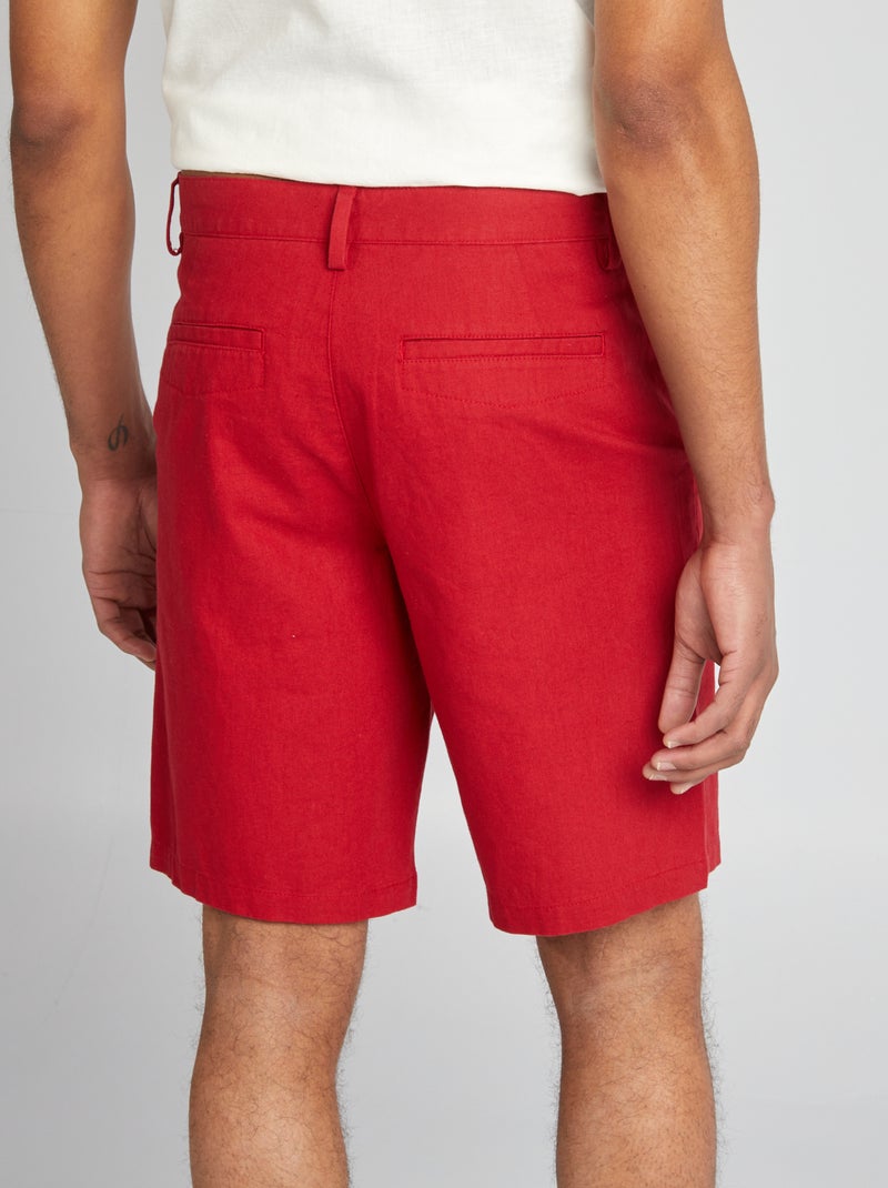 Bermudas tipo chino ROJO - Kiabi