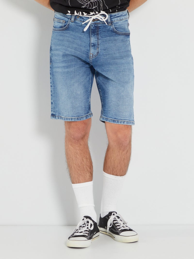 Bermudas vaqueras 5 bolsillos AZUL - Kiabi