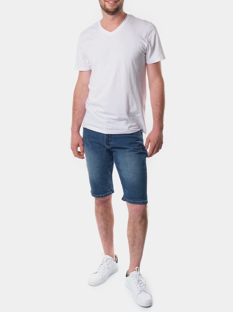 Bermudas vaqueras Azul oscuro - Kiabi