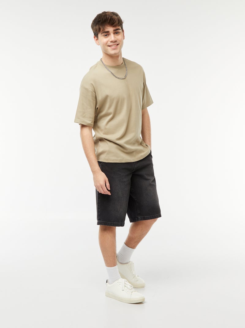 Bermudas vaqueras baggy Gris - Kiabi