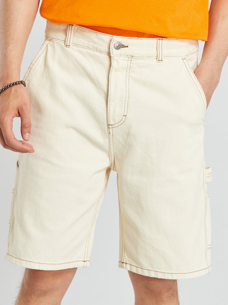 Bermudas vaqueras BEIGE - Kiabi