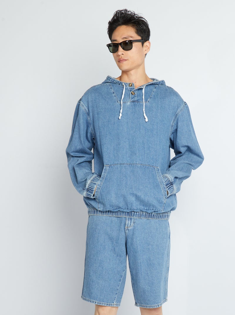 Bermudas vaqueras cáñamo AZUL - Kiabi