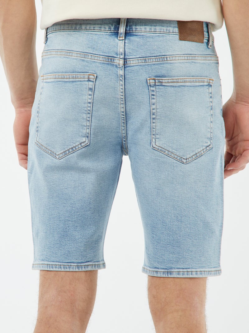 Bermudas vaqueras con 5 bolsillos AZUL - Kiabi