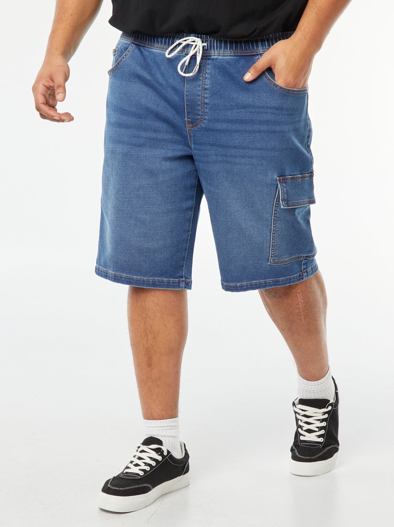 Bermudas vaqueras con bolsillo con solapa Azul - Kiabi