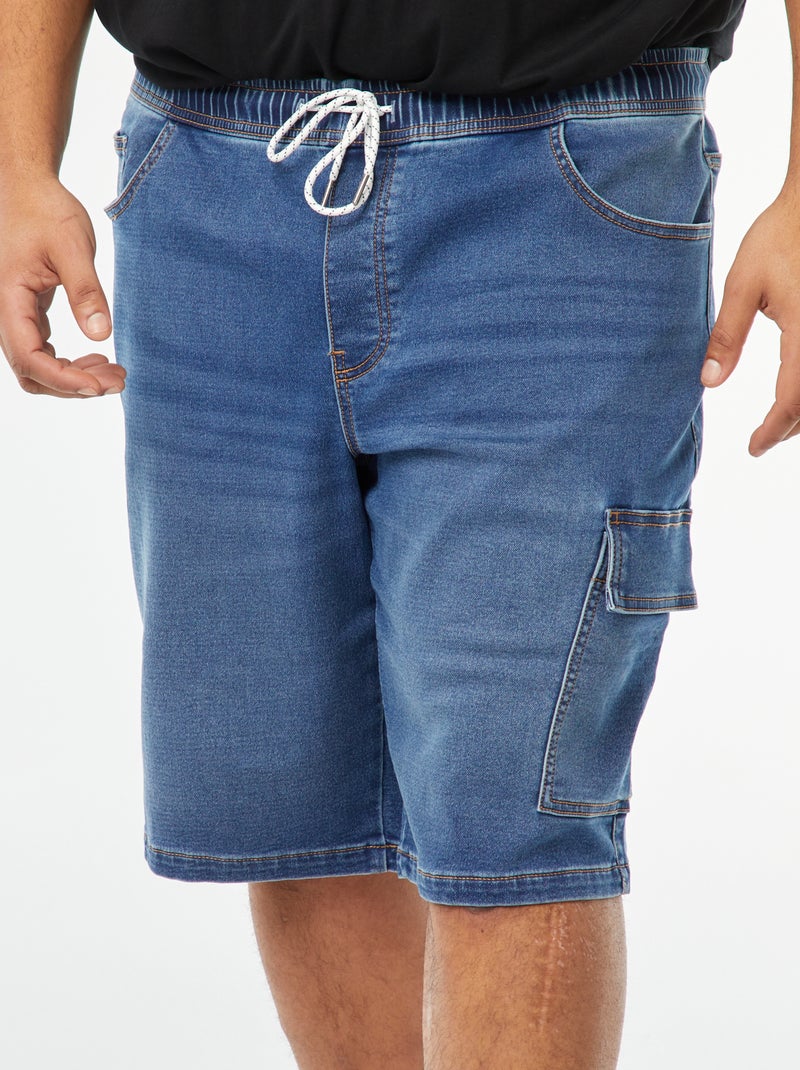 Bermudas vaqueras con bolsillo con solapa Azul - Kiabi