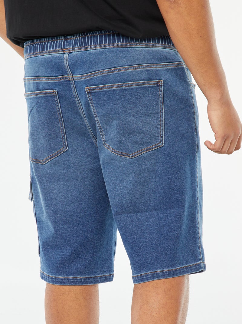 Bermudas vaqueras con bolsillo con solapa Azul - Kiabi