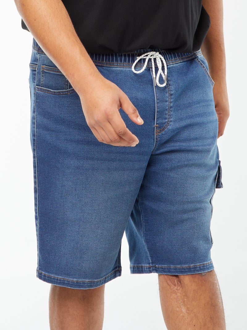 Bermudas vaqueras con bolsillo con solapa Azul - Kiabi