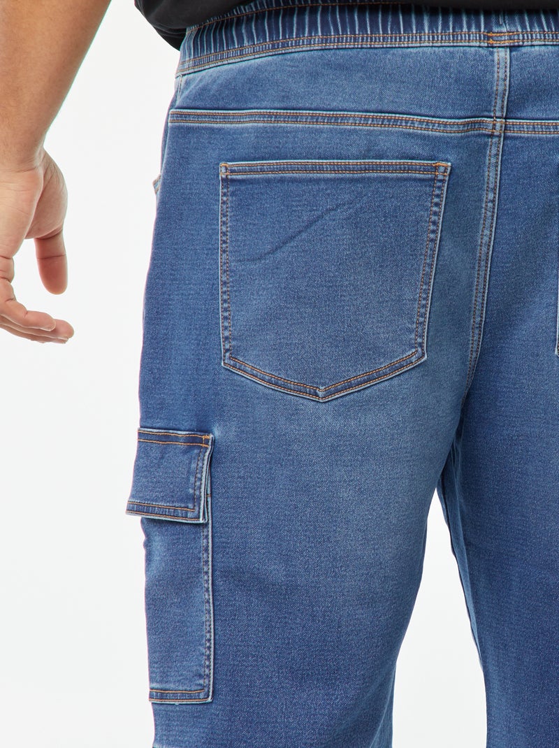 Bermudas vaqueras con bolsillo con solapa Azul - Kiabi