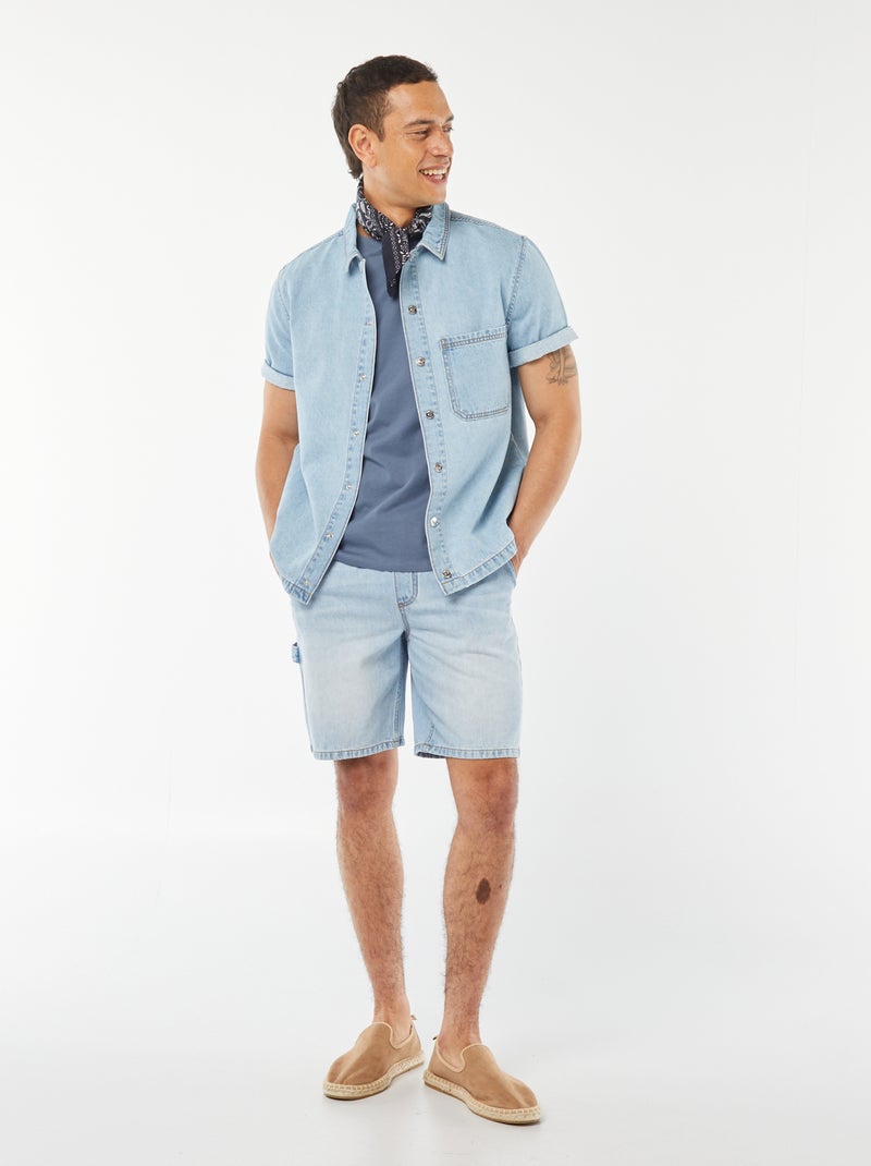 Bermudas vaqueras con bolsillos Azul - Kiabi