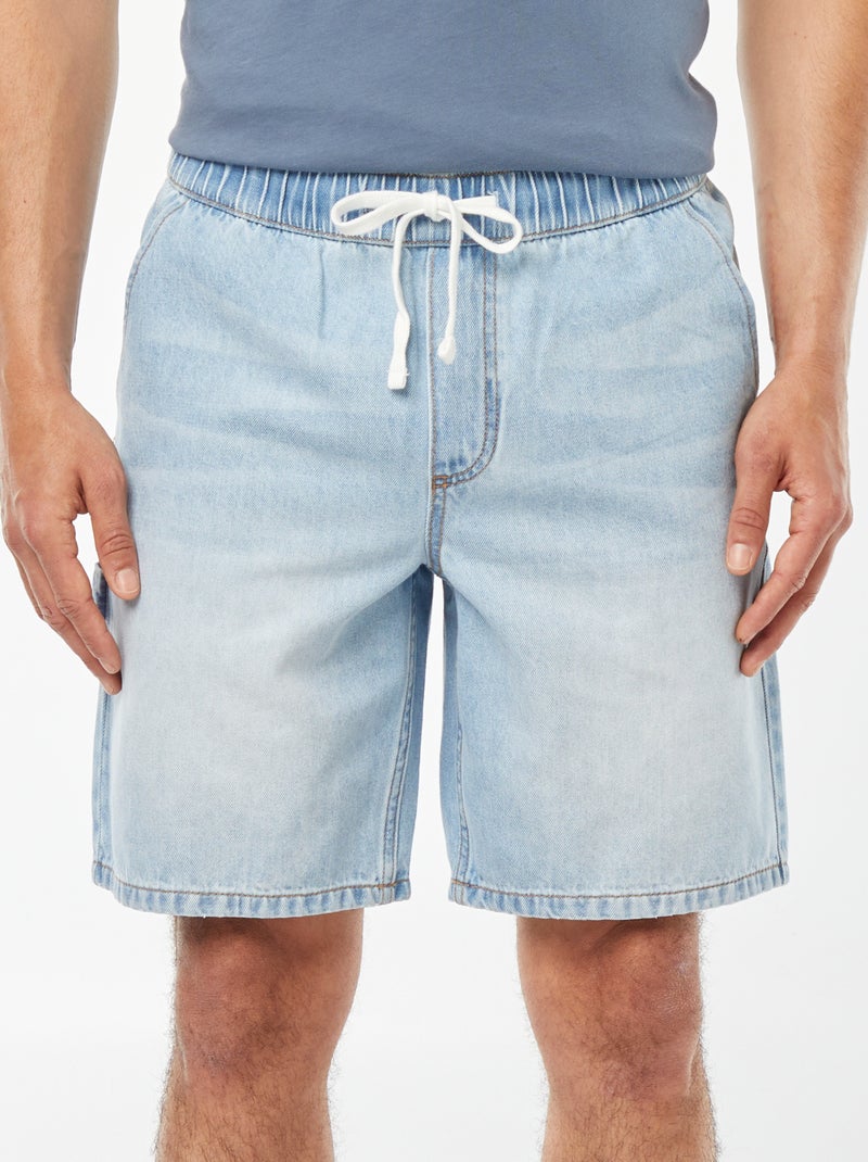 Bermudas vaqueras con bolsillos Azul - Kiabi