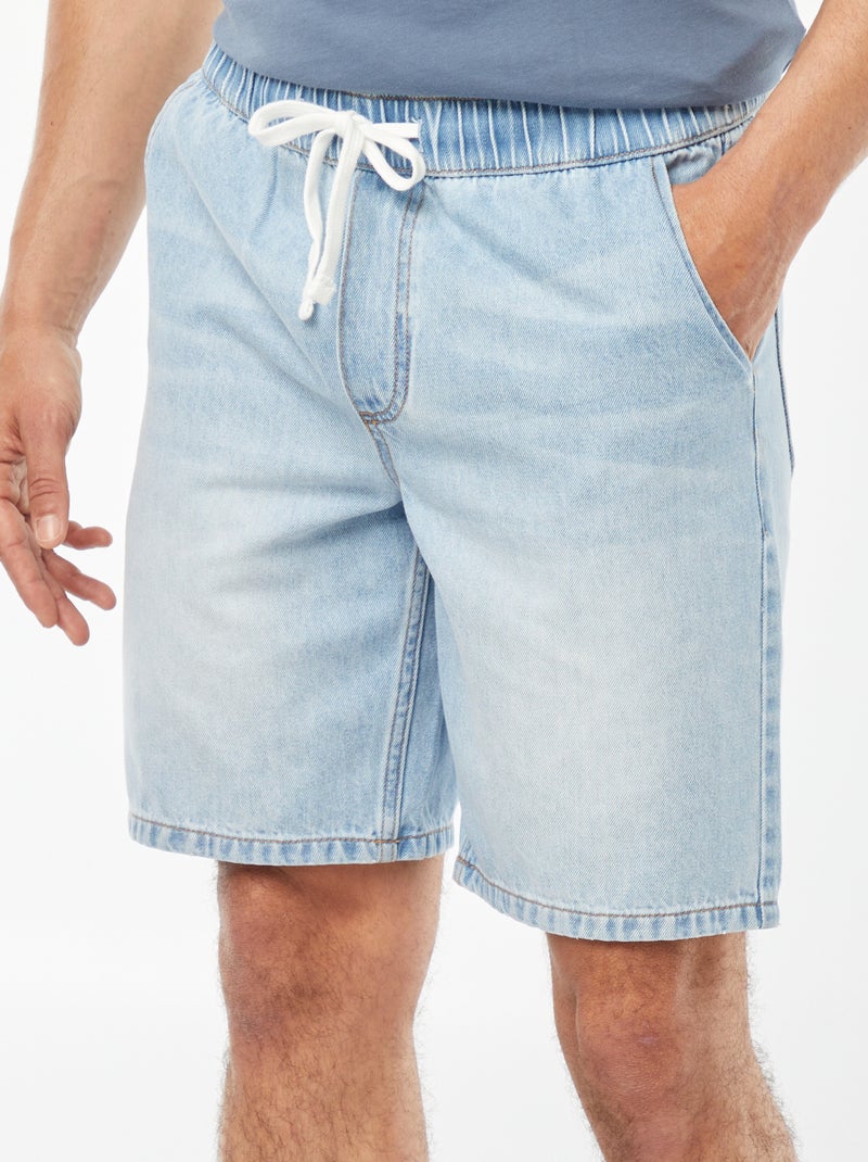 Bermudas vaqueras con bolsillos Azul - Kiabi