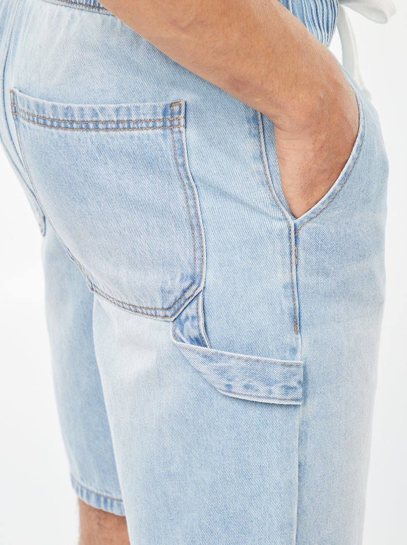 Bermudas vaqueras con bolsillos Azul - Kiabi