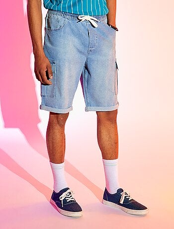 Bermudas vaqueras con bolsillos cargo - Kiabi
