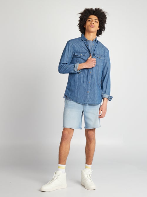 Bermudas vaqueras con cintura elástica - Kiabi