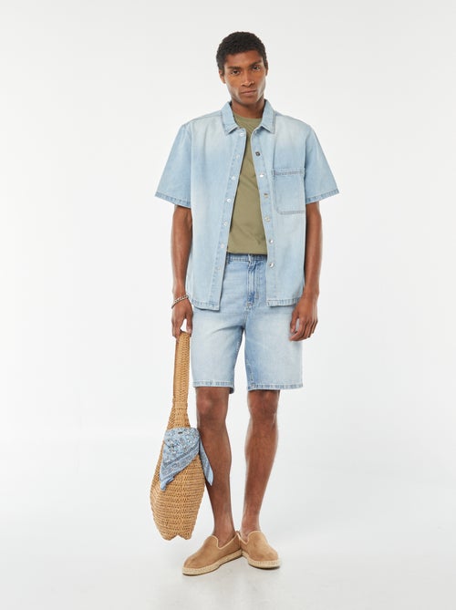 Bermudas vaqueras con corte recto - Kiabi