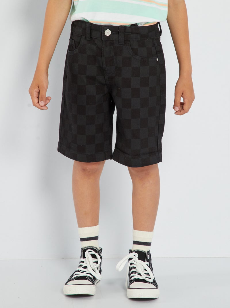 Bermudas vaqueras con motivo GRIS - Kiabi