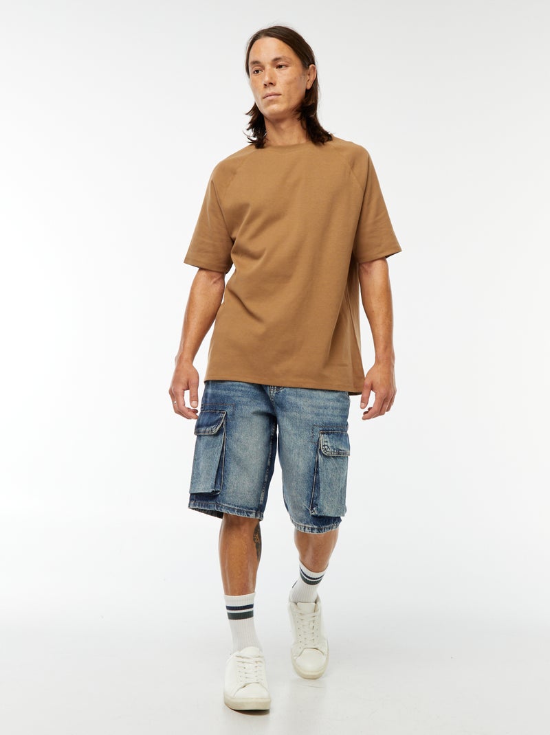 Bermudas vaqueras con múltiples bolsillos Azul - Kiabi