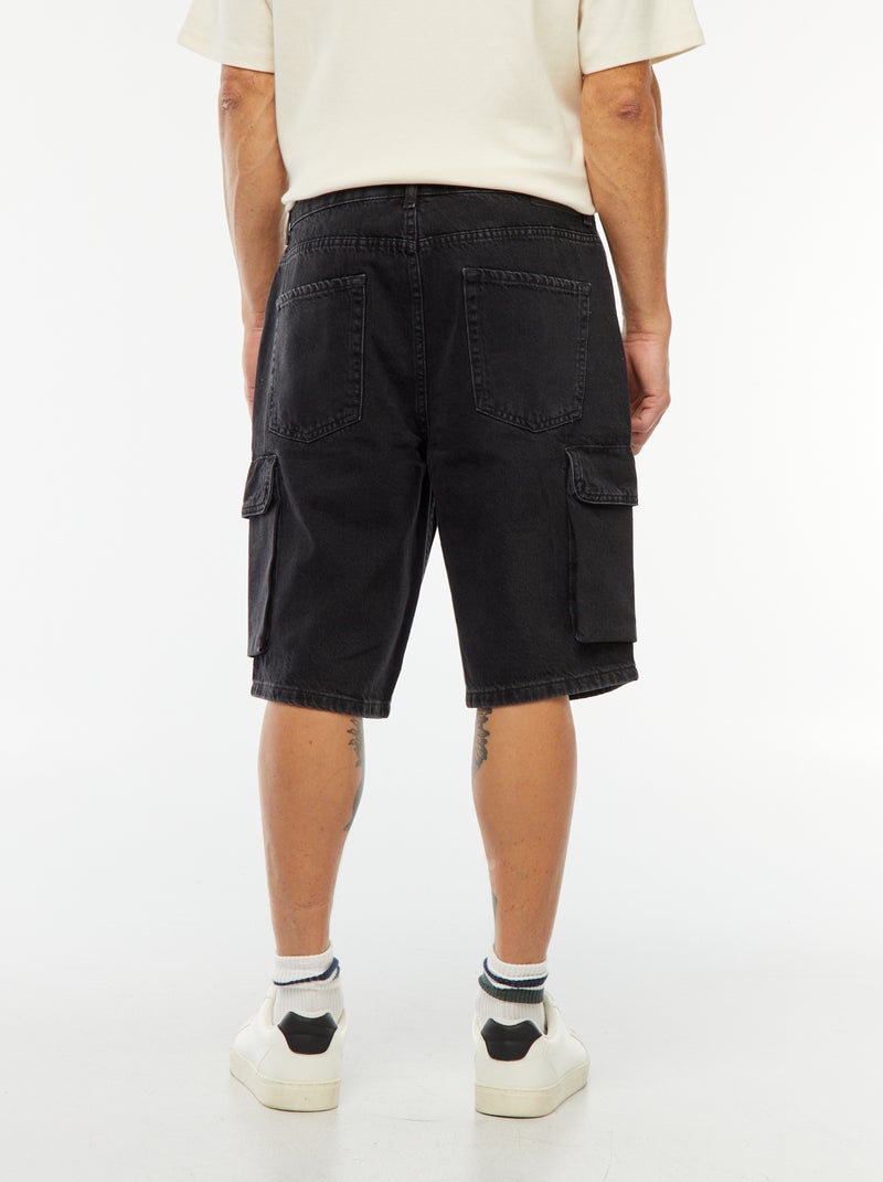 Bermudas vaqueras con múltiples bolsillos Gris - Kiabi