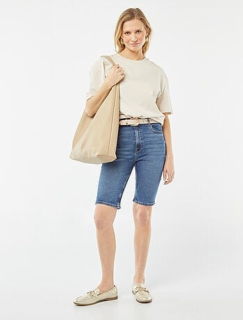 Bermudas vaqueras de tiro alto