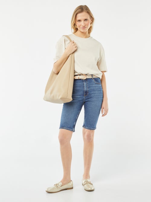 Bermudas vaqueras de tiro alto - Kiabi