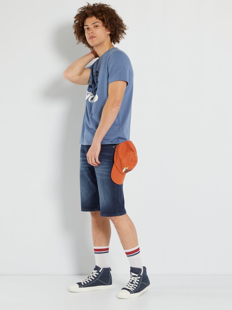 Bermudas vaqueras elásticas AZUL - Kiabi