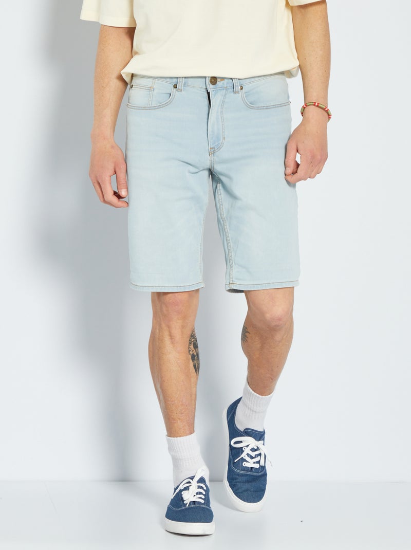 Bermudas vaqueras elásticas AZUL - Kiabi