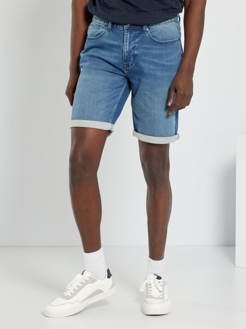 Bermudas vaqueras elásticas AZUL - Kiabi