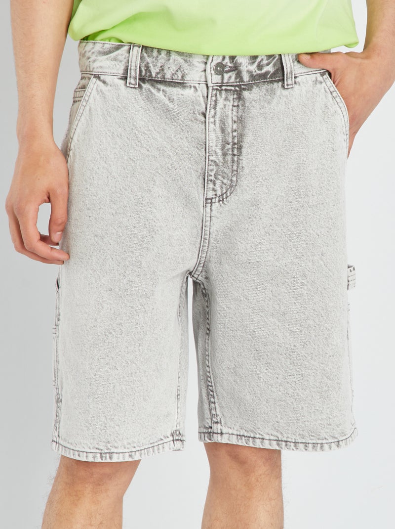 Bermudas vaqueras GRIS - Kiabi