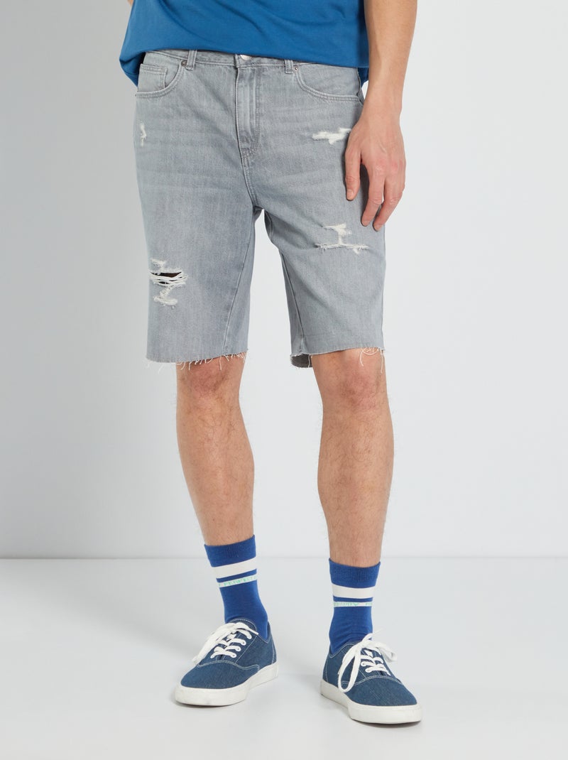 Bermudas vaqueras GRIS - Kiabi