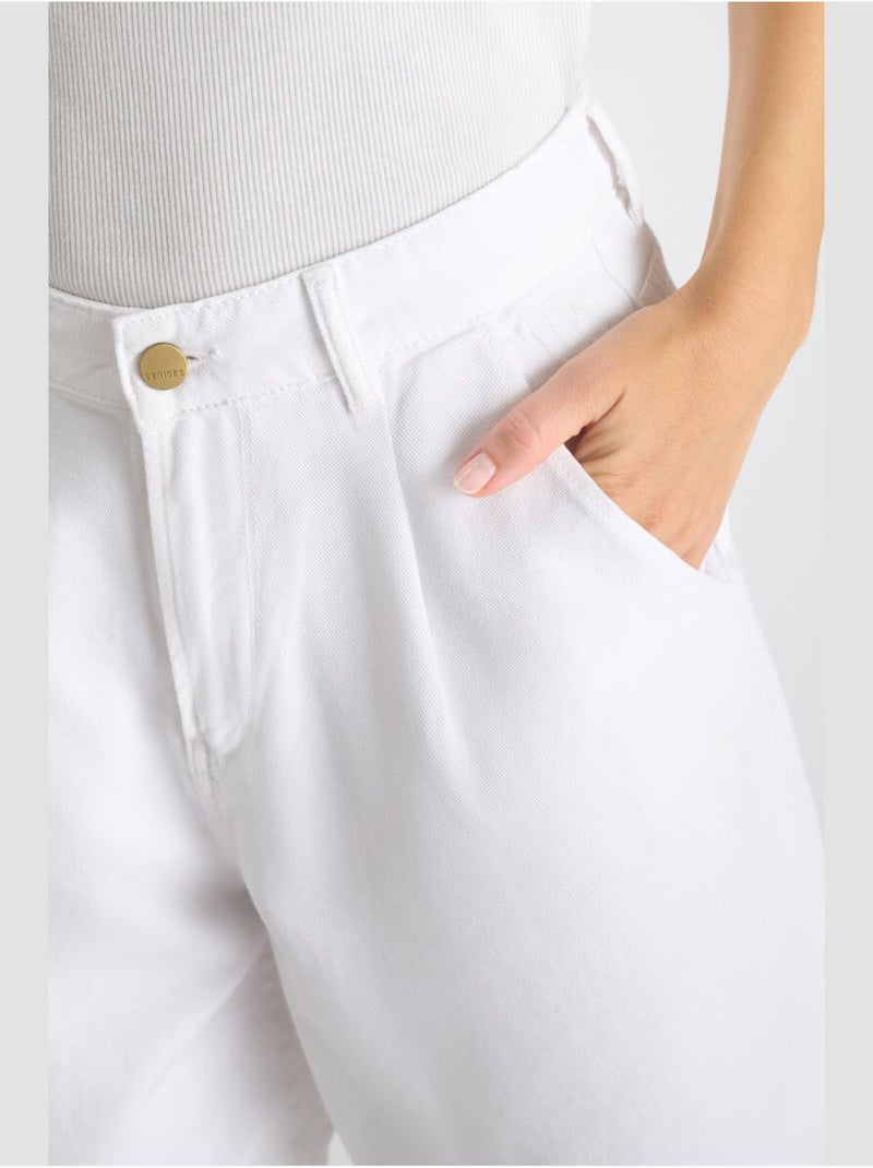 Bermudas vaqueras LOVA Blanco - Kiabi