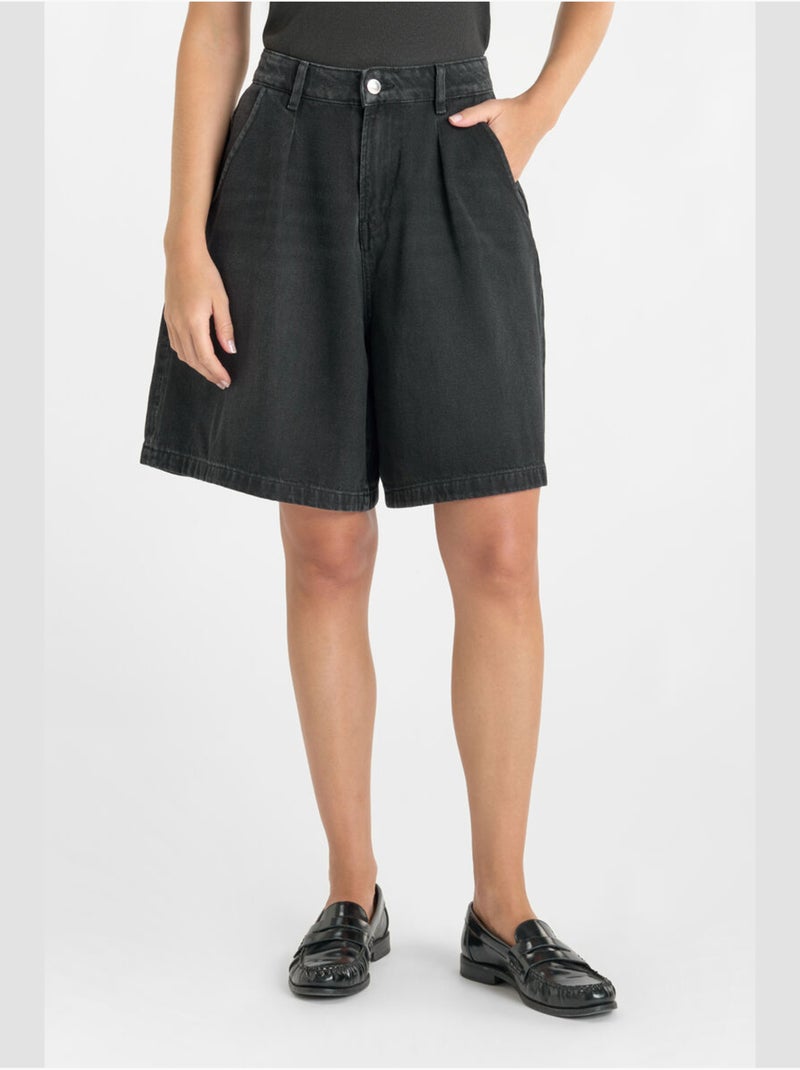 Bermudas vaqueras LOVA Negro - Kiabi