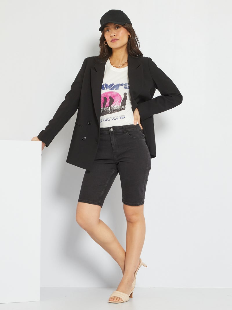 Bermudas vaqueras NEGRO - Kiabi