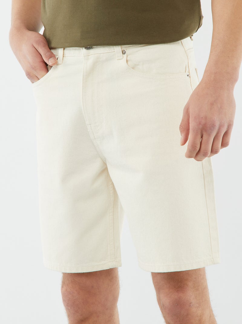 Bermudas vaqueras por la rodilla BLANCO - Kiabi