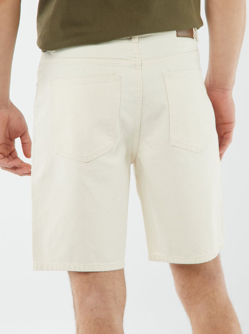 Bermudas vaqueras por la rodilla BLANCO - Kiabi